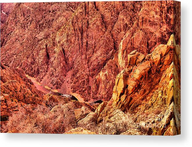 River Canvas Print featuring the photograph A view of the Gunnison River by Jeff Swan