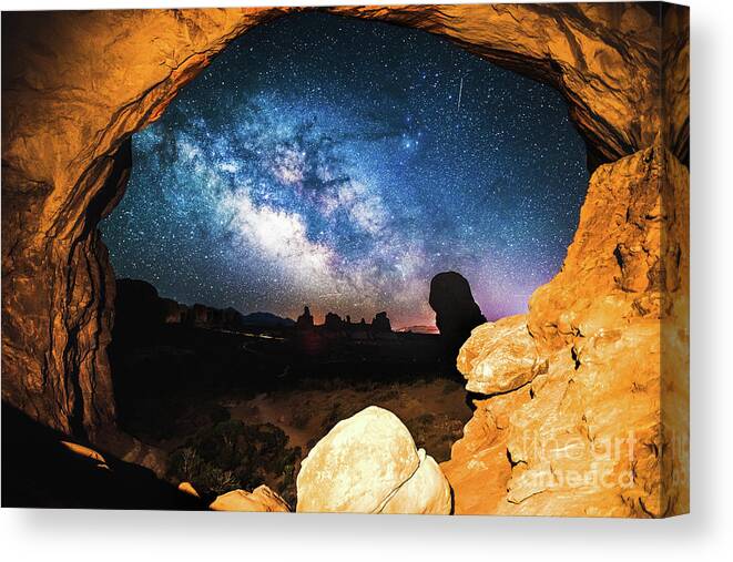 Universe Canvas Print featuring the photograph A window to the Universe by Robert Loe