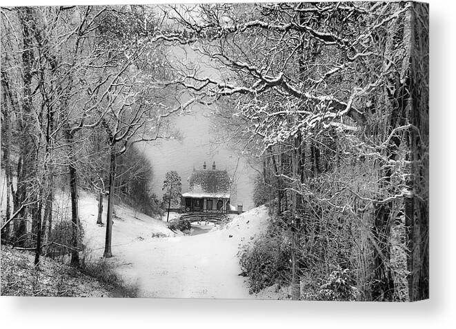 Winter Canvas Print featuring the photograph A Winter's Tale in Centerport New York by Alissa Beth Photography