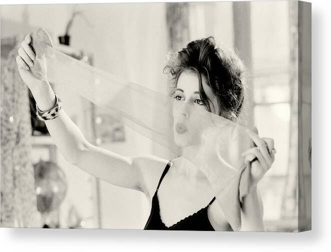 Photography Canvas Print featuring the photograph A woman moment by Philippe Taka