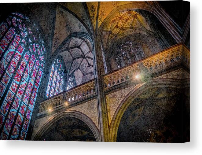 Aachen Canvas Print featuring the photograph Aachen, Germany - Cathedral - Nikolaus-Michaels Chapel by Mark Forte
