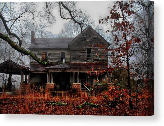 Abandoned Canvas Print featuring the photograph Abandoned Autumn by Jessica Brawley