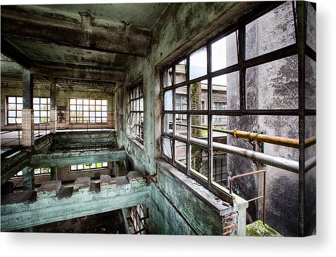 Abandon Canvas Print featuring the photograph Abandoned industrial distillery by Dirk Ercken