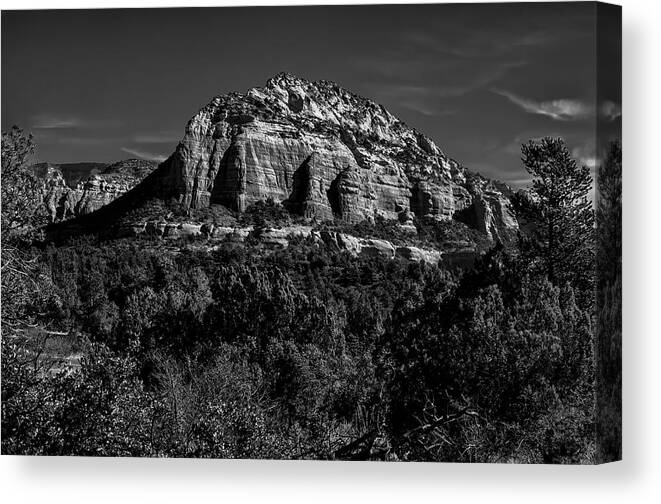 Arizona Canvas Print featuring the photograph Above The Vortex BW by Mark Myhaver