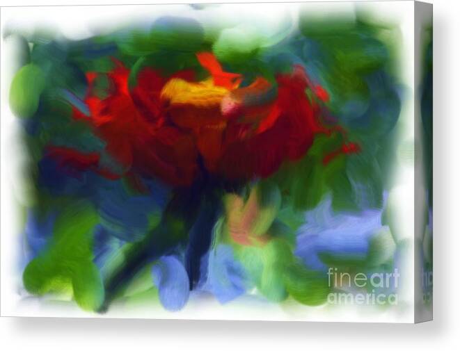 Abstract Canvas Print featuring the photograph Abstract Flower Expressions 2 by Robyn King