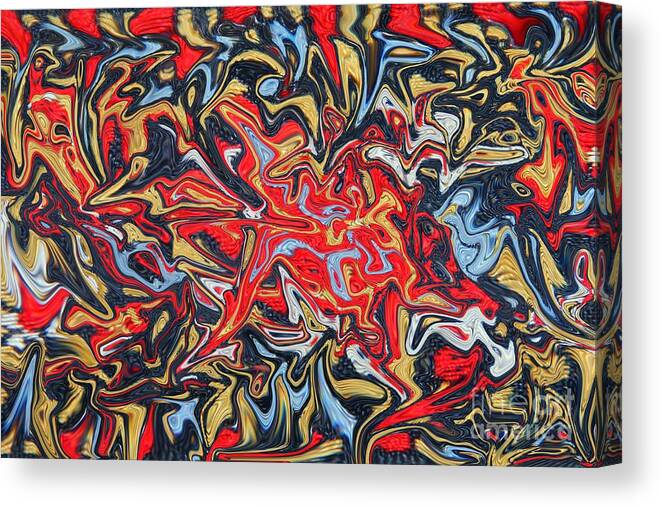 Abstract Canvas Print featuring the photograph Abstract In Red by Kelly Holm