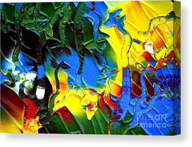 Abstract Canvas Print featuring the painting Abstract K12716 by Mas Art Studio
