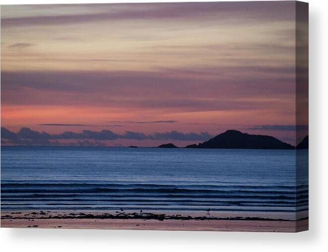 Sunrise Canvas Print featuring the photograph Abstract Layers in Pastel by Ellen Koplow