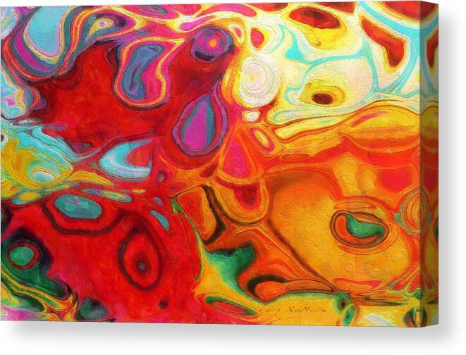 Abstract Canvas Print featuring the painting Abstract No. 20 by Lelia DeMello