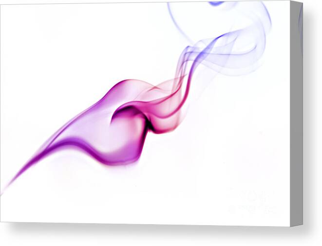Purple Canvas Print featuring the photograph Abstract Smoke by Yedidya yos mizrachi