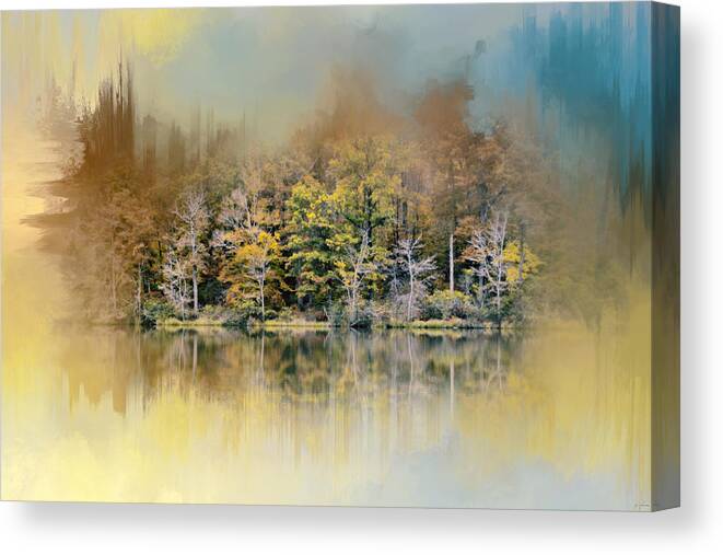 Lake Lajoie Canvas Print featuring the photograph Abstract Spring Lake by Jai Johnson