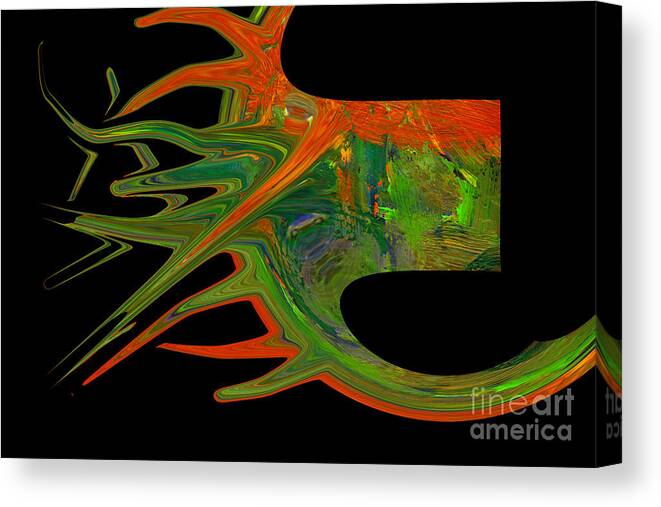 Abstract Canvas Print featuring the photograph Abstract tenticles by Jeff Swan