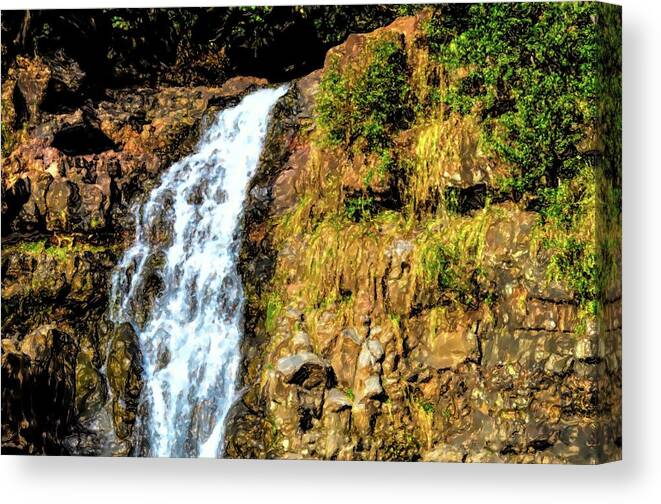 Waterfall Canvas Print featuring the photograph Abstract Waterfall 90 by Kristalin Davis by Kristalin Davis