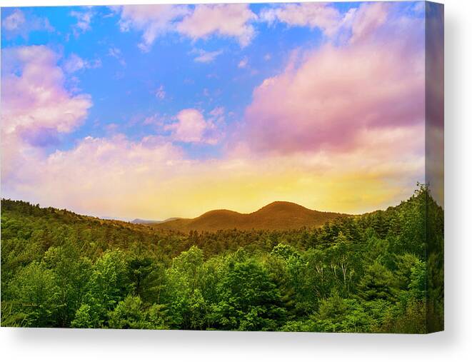 Adirondack Mountains Canvas Print featuring the photograph Adirondack Mountain Sunset by Christina Rollo
