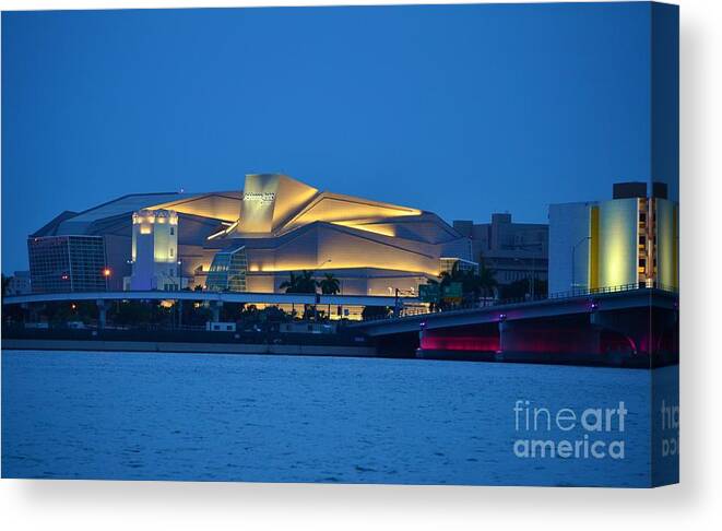 Downtown Miami Canvas Print featuring the photograph Adrienne Arsht Center 2 by Rene Triay FineArt Photos