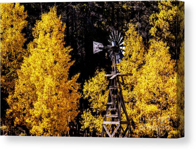 Wind Motor Canvas Print featuring the photograph Aermotor by Jim Garrison