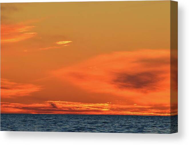 Abstract Canvas Print featuring the photograph After Sunset Clouds by Lyle Crump
