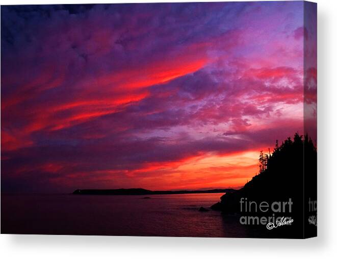 Sunset Canvas Print featuring the photograph After the Storm Sunset by Alana Ranney