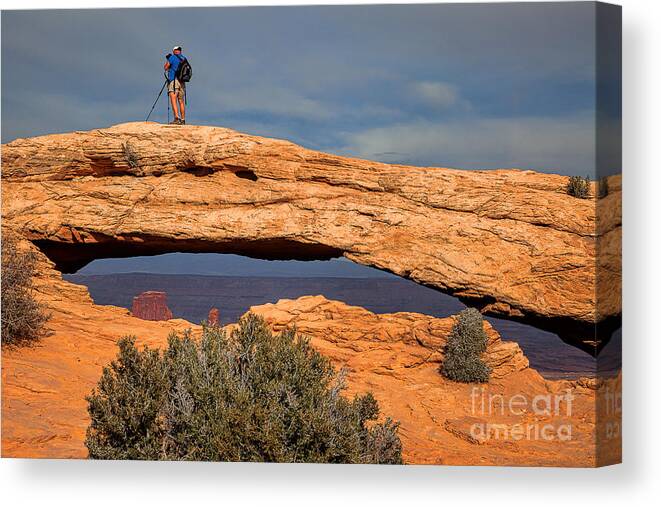 Mesa Arch Canvas Print featuring the photograph Afternoon Exposure by Jim Garrison