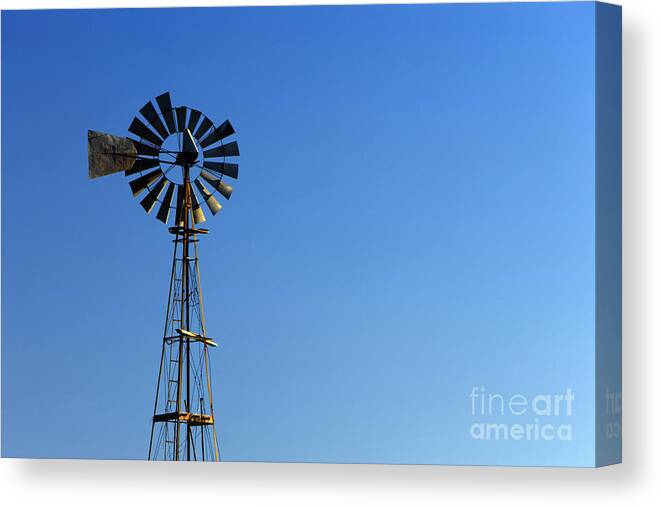 Windmill Canvas Print featuring the photograph Agricultural Windmill by Inga Spence