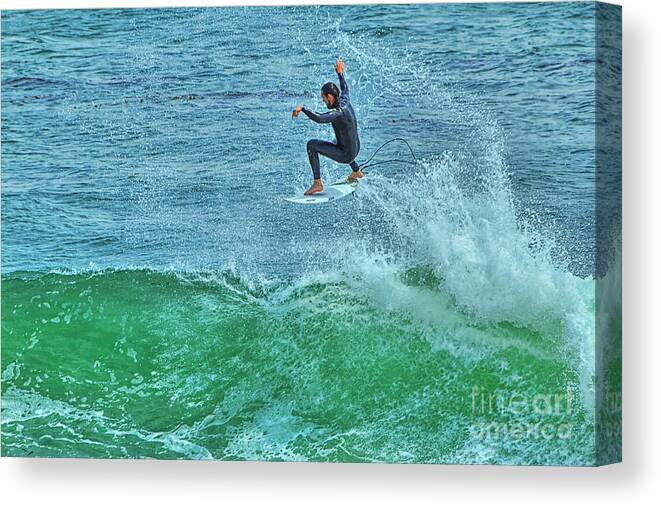 Surfer Canvas Print featuring the photograph Air Time by Paul Gillham