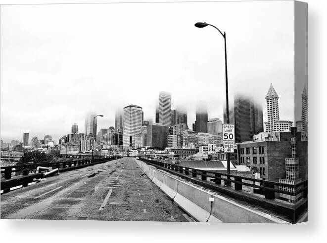 Seattle Canvas Print featuring the photograph Alaskan Way Viaduct Downtown Seattle by Pelo Blanco Photo