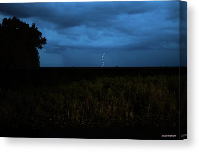 Delray Canvas Print featuring the photograph Alligator Alley Lightning 3 by Ken Figurski