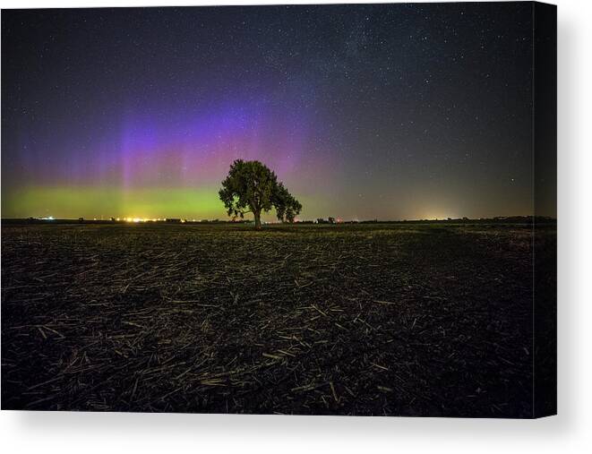 Sky Canvas Print featuring the photograph Alone by Aaron J Groen