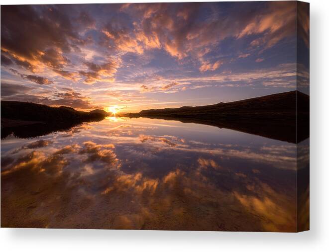 Sunset Canvas Print featuring the photograph Alpine Sunset by Darren White