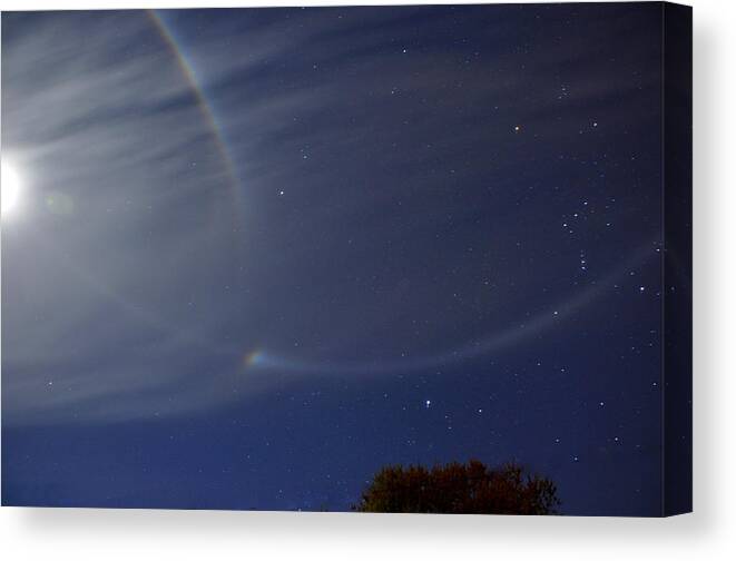 Parahelic Circle Canvas Print featuring the photograph Amazing Night Sky by Charlotte Schafer