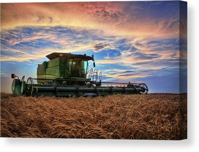 John Deere Canvas Print featuring the photograph Amber Waves by Thomas Zimmerman