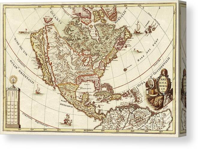 Americas Canvas Print featuring the photograph America Borealis 1699 by Leah McPhail