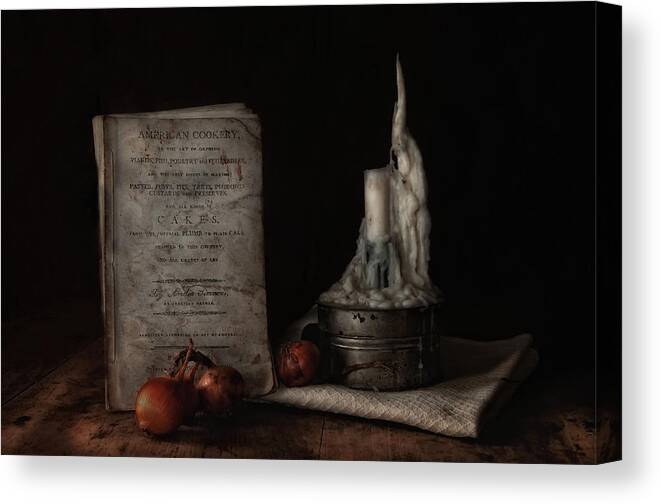 Cookbook Canvas Print featuring the photograph American Cookery by Robin-Lee Vieira