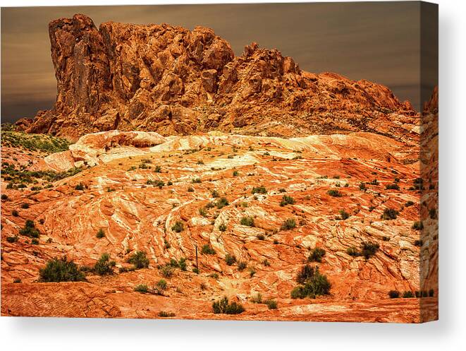 2017 Canvas Print featuring the photograph American West - Valley of Fire 9801-152 by Deidre Elzer-Lento