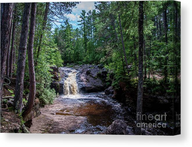River Canvas Print featuring the photograph Amnicon Falls by Deborah Klubertanz