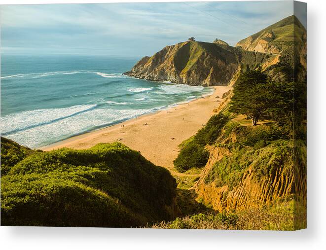 Sun Canvas Print featuring the photograph An Afternoon at the Beach by Bryant Coffey