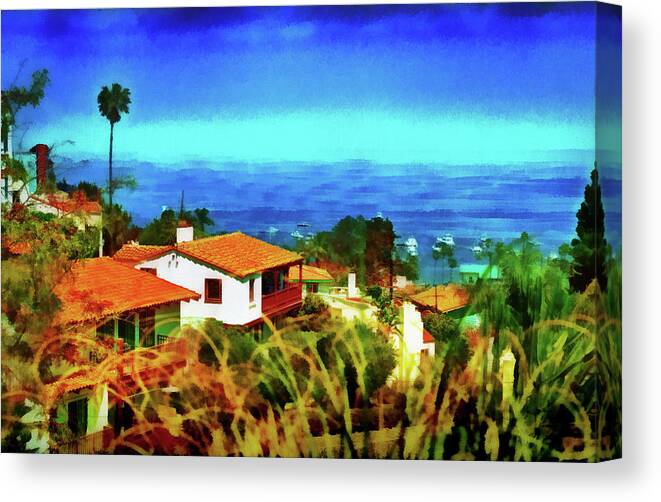 Ocean Photography Canvas Print featuring the mixed media An Ocean View by Joseph Hollingsworth