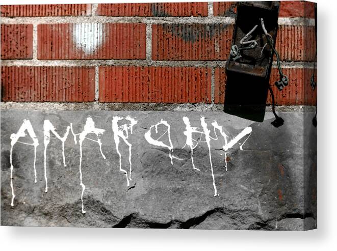 Anarchy Canvas Print featuring the photograph Anarchy by Kreddible Trout