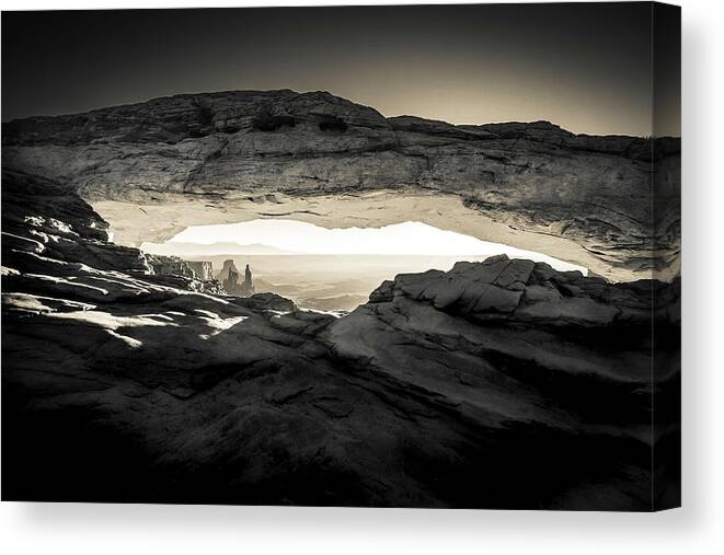 Mesa Arch Canvas Print featuring the photograph Ancient View by Kristal Kraft