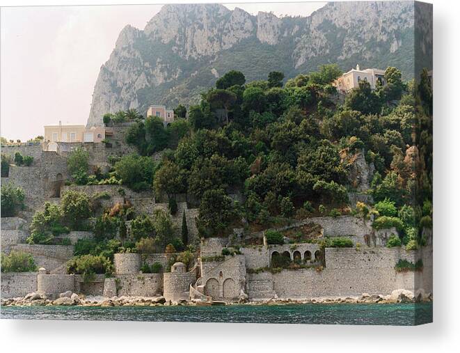 Capri Canvas Print featuring the photograph Ancient Walls of Capri by Bess Carter