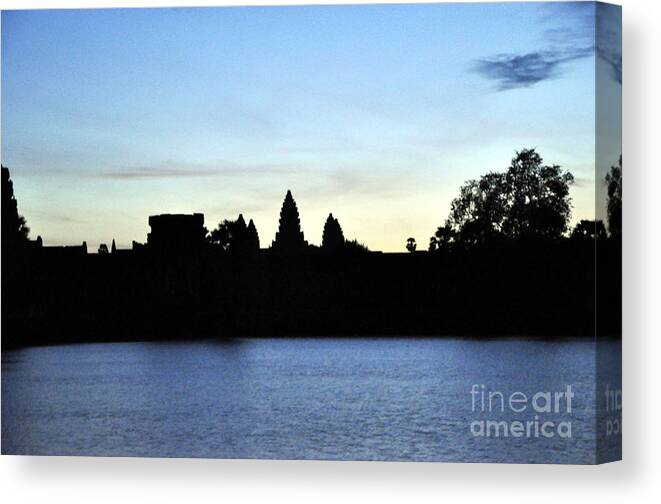 Angkor Wat Canvas Print featuring the photograph Angkor Sunrise 1 by Andrew Dinh