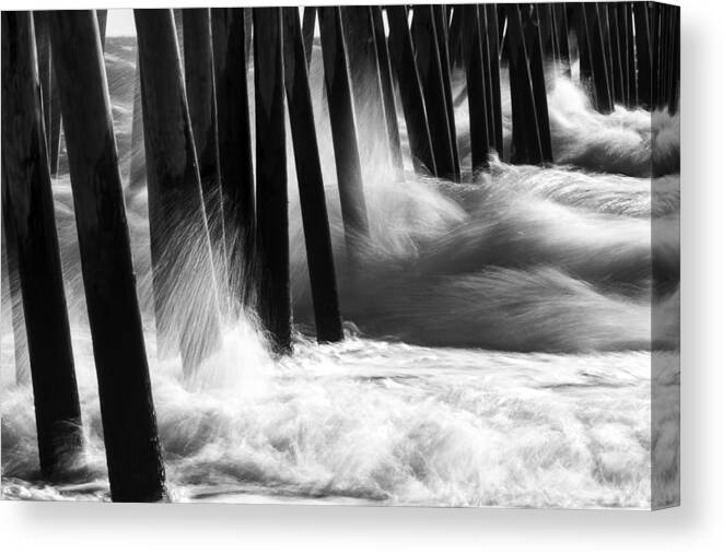 Oakisland Canvas Print featuring the photograph Angry Sea by Nick Noble