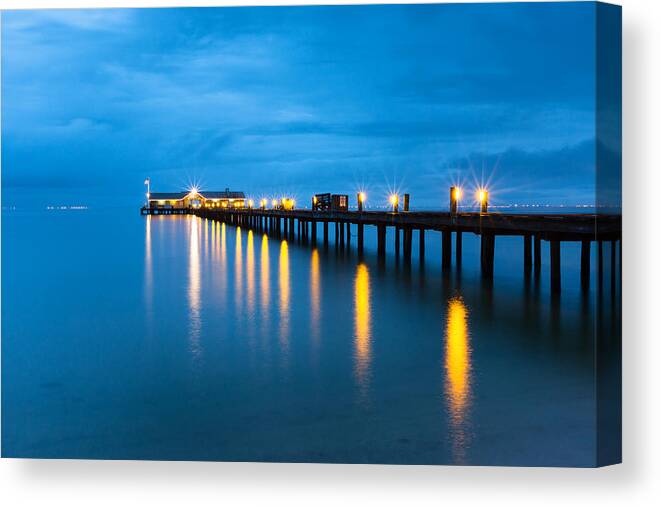 Florida Canvas Print featuring the photograph Anna Maria City Pier by Patrick Downey