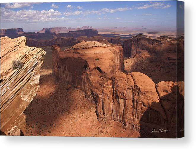 Monument Valley Canvas Print featuring the photograph Another View from Hunt's Mesa by Dan Norris