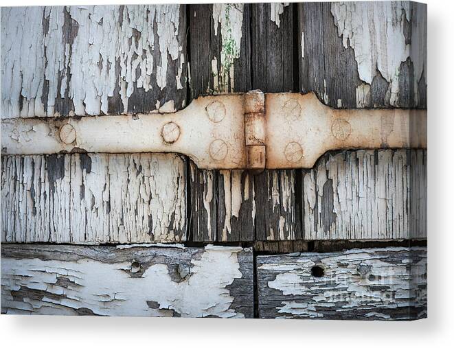 Shutters Canvas Print featuring the photograph Antique shutter detail by Elena Elisseeva