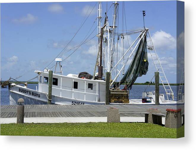 Appalachicola Canvas Print featuring the photograph Appalachicola Shrimp Boat by Laurie Perry
