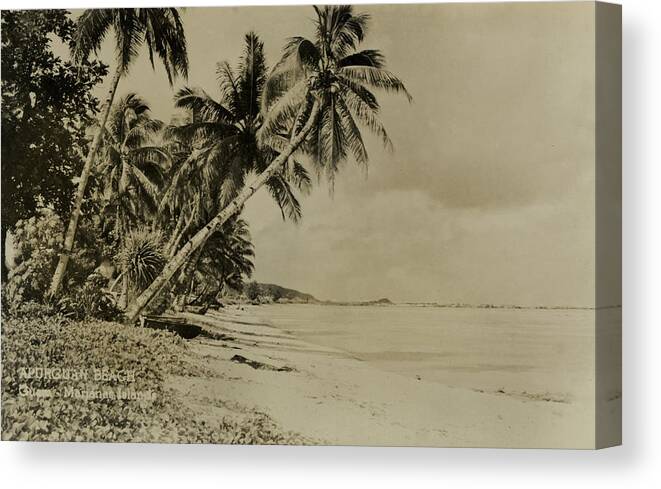 Guam Canvas Print featuring the photograph Apurguan Beach Guam Marianas Islands by Thomas Walsh