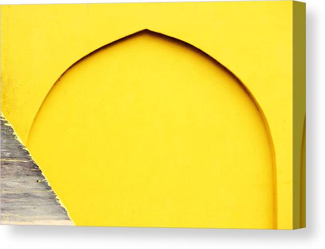 Hetitage Arch Canvas Print featuring the photograph Arc and the Triangle by Prakash Ghai