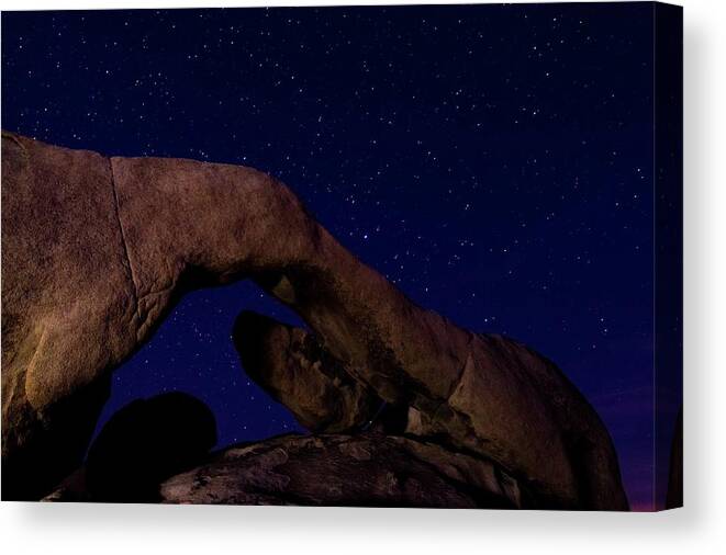 Night Canvas Print featuring the photograph Arch Rock 2 by Ed Clark