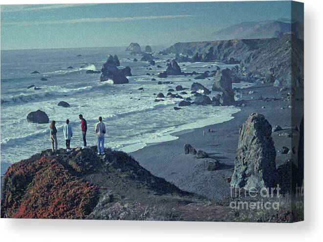 Moody Canvas Print featuring the photograph Arched Rock Beach by Tom Wurl
